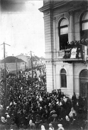 Svečanost u oslobođenom Valjevu 1918.